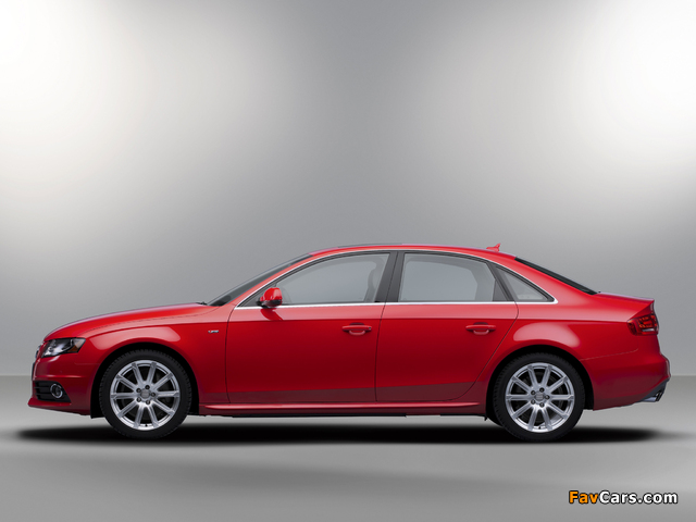 Pictures of Audi A4 2.0T quattro S-Line Sedan US-spec B8,8K (2009–2011) (640 x 480)