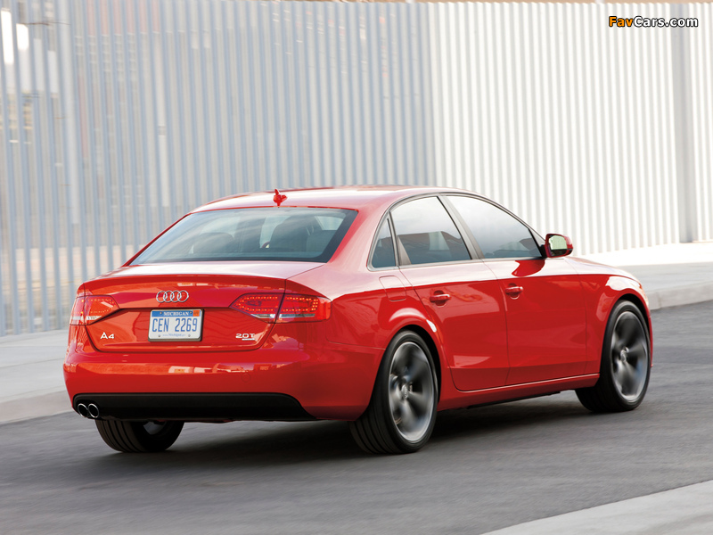 Pictures of Audi A4 2.0T quattro Titanium Package Sedan US-spec (B8,8K) 2011 (800 x 600)