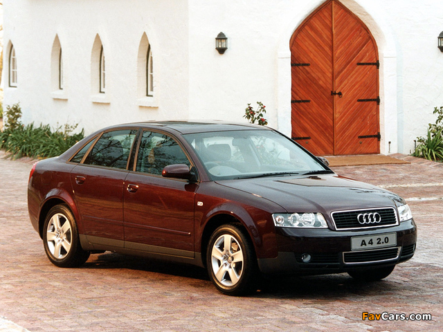 Audi A4 2.0 Sedan ZA-spec B6,8E (2000–2004) wallpapers (640 x 480)