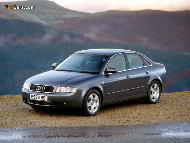 Audi A4 2.0 FSI Sedan UK-spec B6,8E (2000–2004) wallpapers (640 x 480)