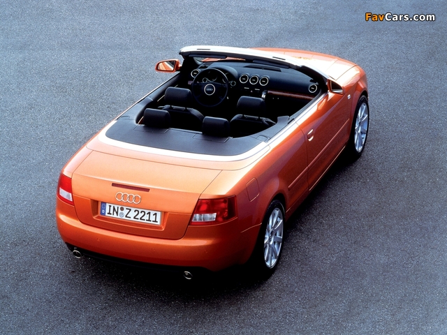 Audi A4 3.0 Cabrio B6,8H (2001–2005) wallpapers (640 x 480)