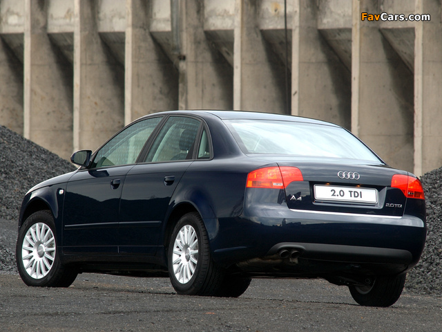 Audi A4 2.0 TDI Sedan ZA-spec B7,8E (2004–2007) wallpapers (640 x 480)