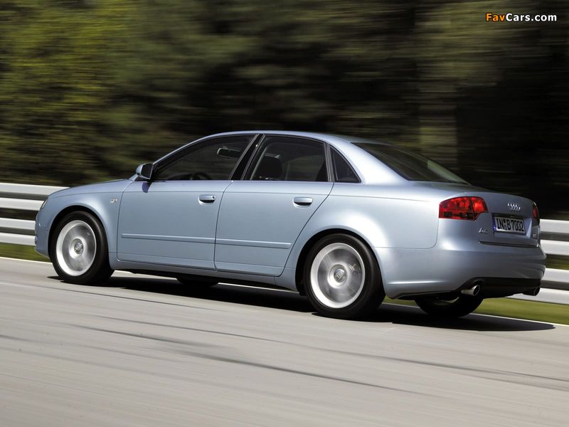 Audi A4 2.0T Sedan B7,8E (2004–2007) wallpapers (800 x 600)