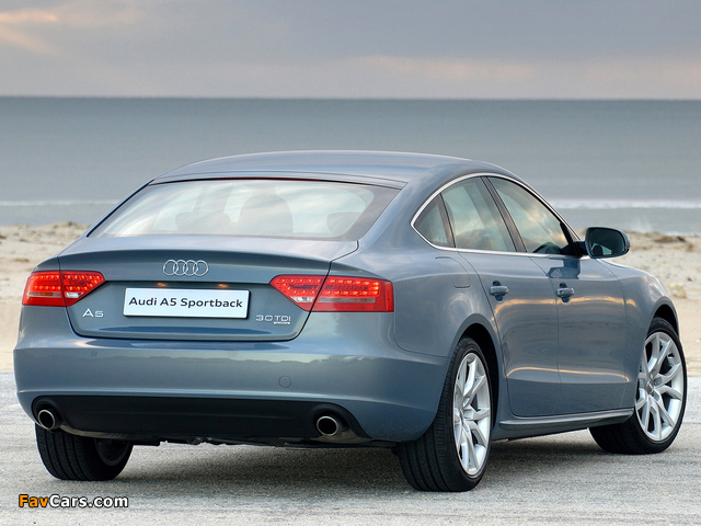 Audi A5 Sportback 3.0 TDI quattro ZA-spec 2009–11 wallpapers (640 x 480)