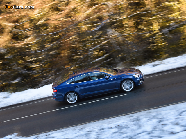 Images of Audi A5 Sportback 2.0 TDI S line UK-spec 2017 (640 x 480)