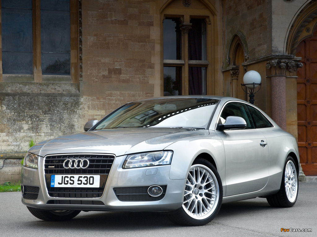 Photos of Audi A5 3.2 Coupe UK-spec 2007–11 (1024 x 768)