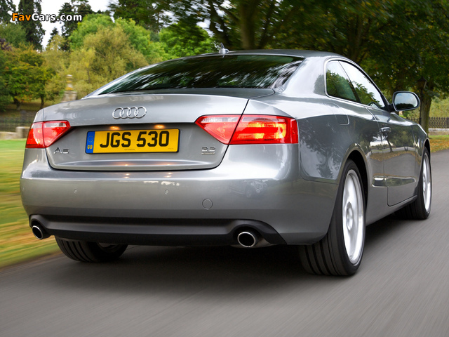 Photos of Audi A5 3.2 Coupe UK-spec 2007–11 (640 x 480)