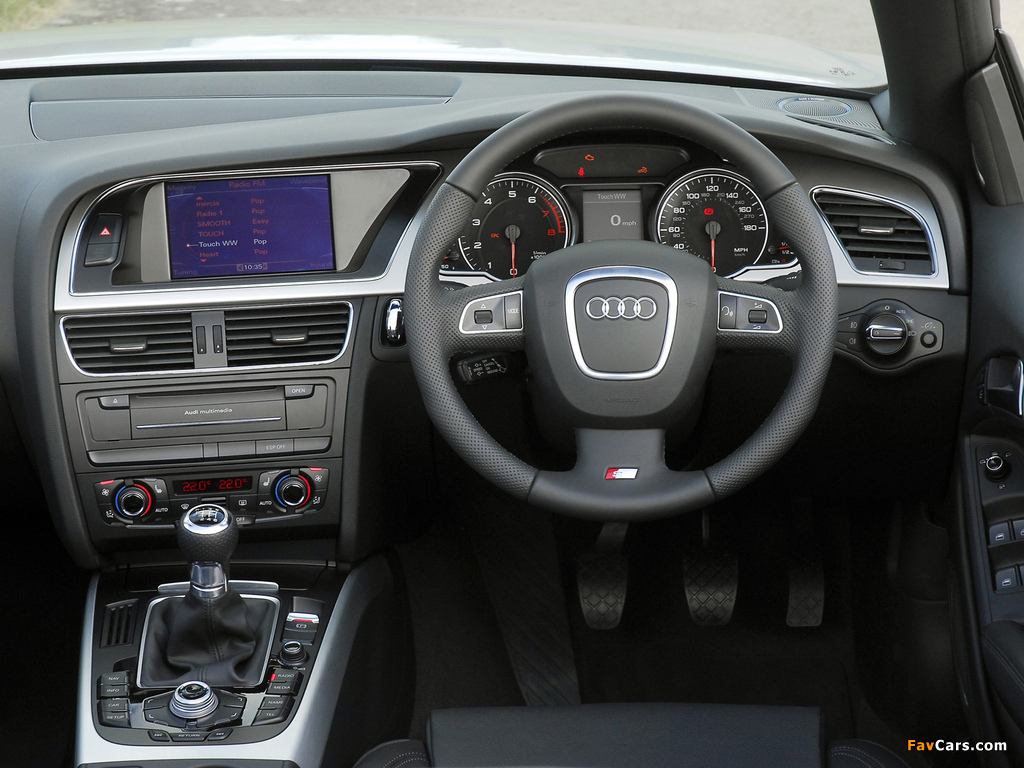 Pictures of Audi A5 2.0T S-Line Cabriolet UK-spec 2009–11 (1024 x 768)