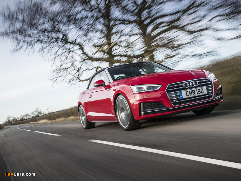 Pictures of Audi A5 Cabriolet 2.0 TDI S Line UK-spec 2017 (800 x 600)