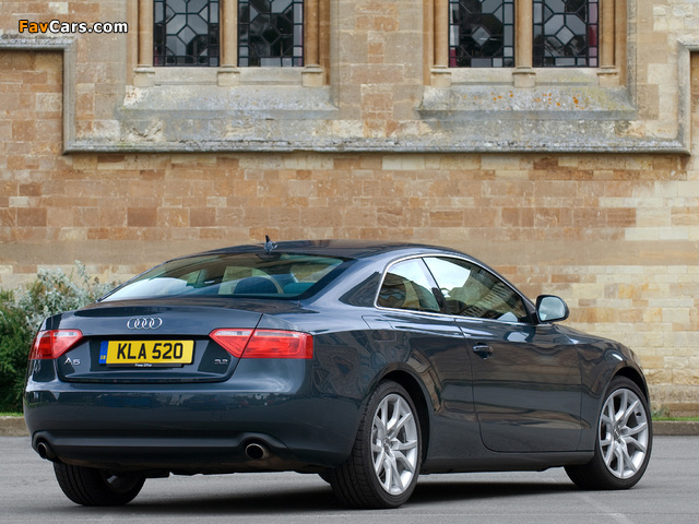 Audi A5 3.2 Coupe UK-spec 2007–11 wallpapers (640 x 480)