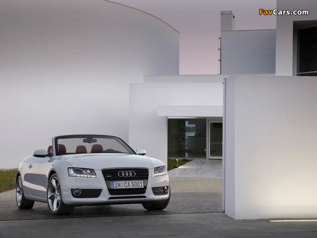 Audi A5 3.0 TDI Cabriolet 2009–11 wallpapers (640 x 480)