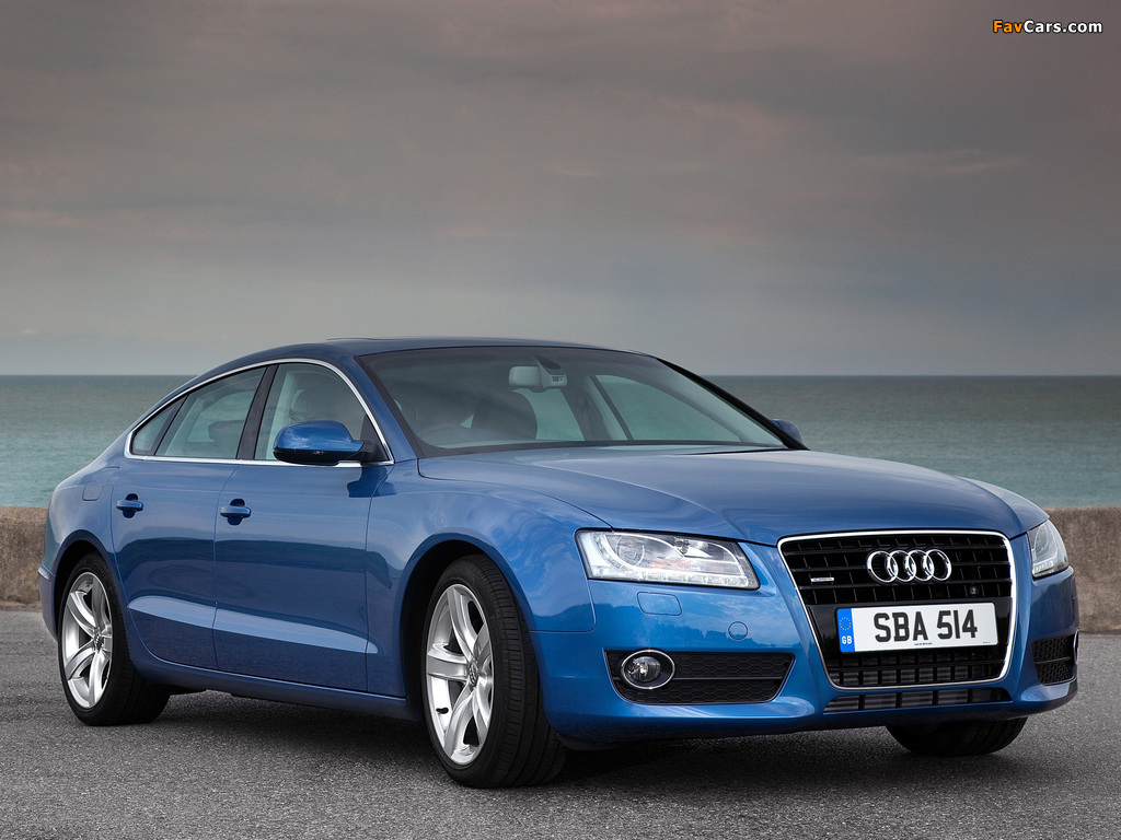 Audi A5 Sportback 3.0 TDI quattro UK-spec 2009–11 wallpapers (1024 x 768)