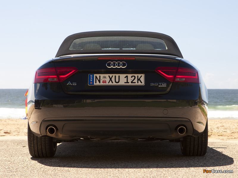 Audi A5 3.0 TDI quattro Cabriolet AU-spec 2012 wallpapers (800 x 600)