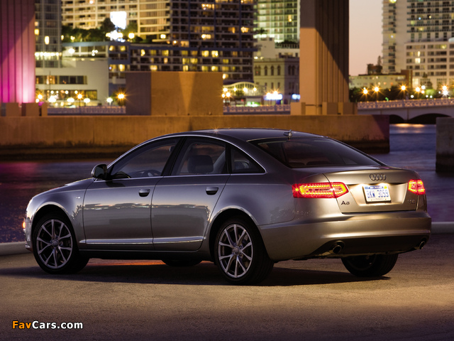 Audi A6 S-Line Sedan US-spec (4F,C6) 2008–11 photos (640 x 480)