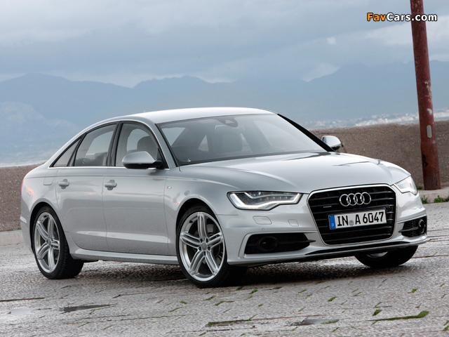 Photos of Audi A6 3.0 TDI S-Line Sedan (4G,C7) 2011 (640 x 480)