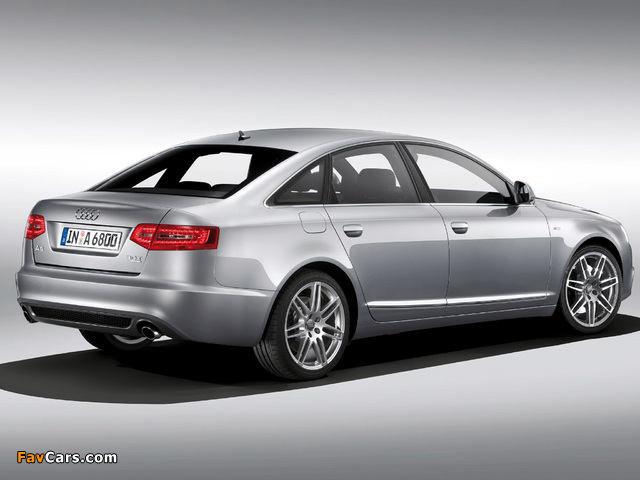 Audi A6 3.0T quattro S-Line Sedan (4F,C6) 2008–11 wallpapers (640 x 480)