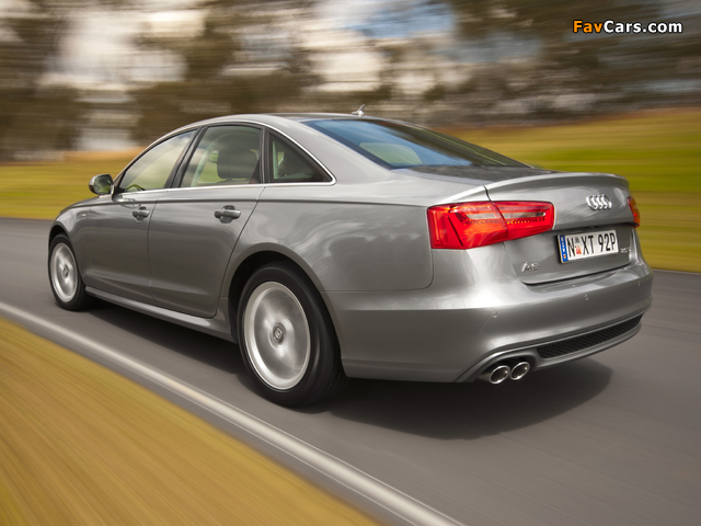 Audi A6 2.0 TDI S-Line Sedan AU-spec (4G,C7) 2011 wallpapers (640 x 480)