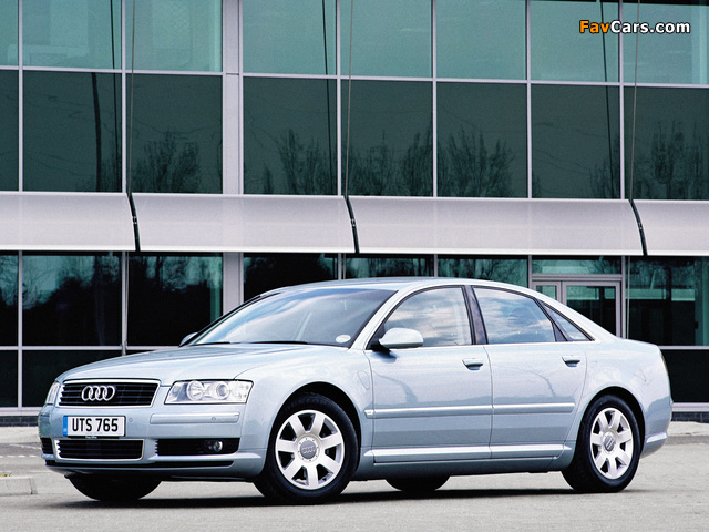 Audi A8 3.0 TDI quattro UK-spec (D3) 2003–05 images (640 x 480)