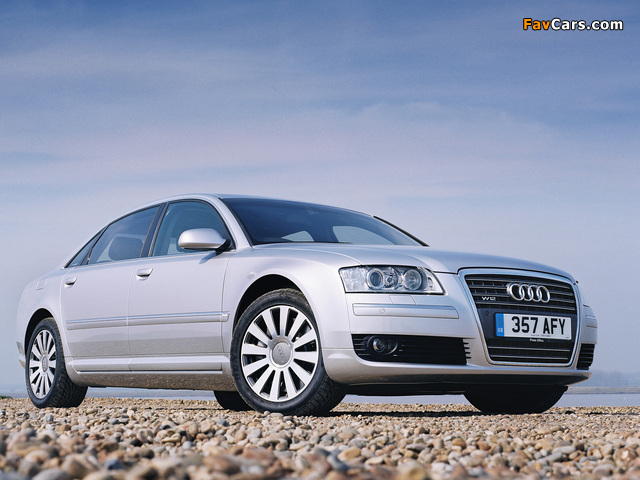 Audi A8L 6.0 quattro UK-spec (D3) 2005–08 images (640 x 480)