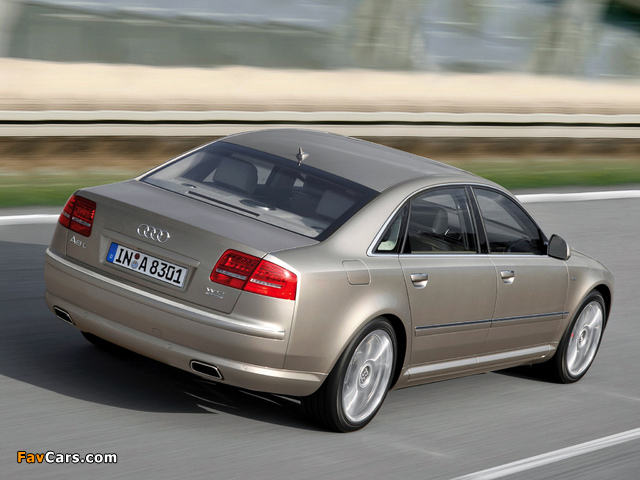 Audi A8L W12 quattro (D3) 2008–10 photos (640 x 480)