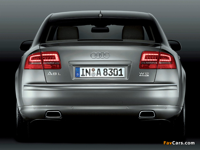 Audi A8L W12 quattro (D3) 2008–10 photos (640 x 480)