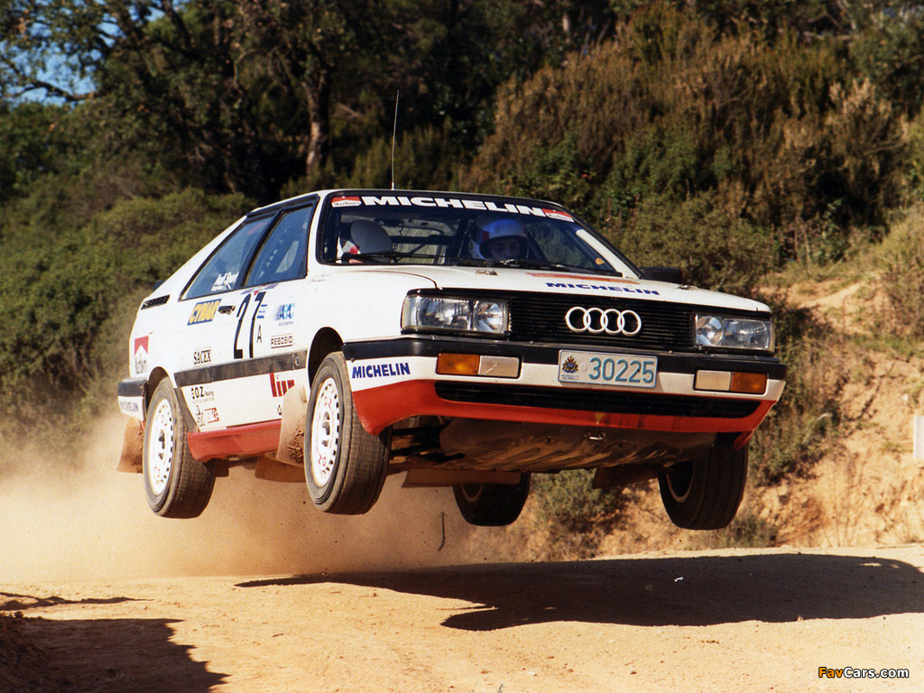 Audi Coupe quattro Rally Car (81,85) 1985–88 images (1024 x 768)