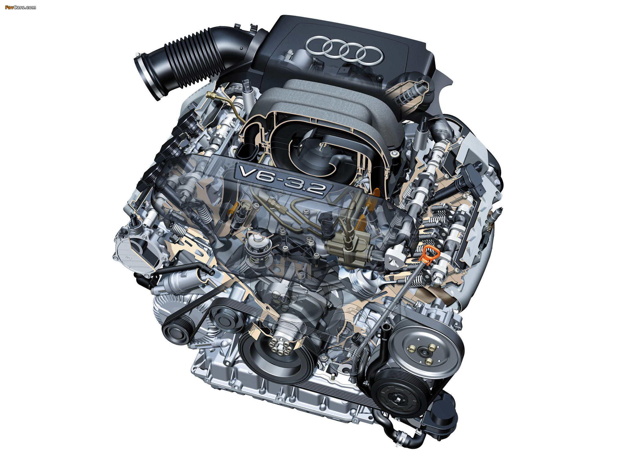Engines  Audi 3.2 V6 FSI (265ps) wallpapers (2048 x 1536)