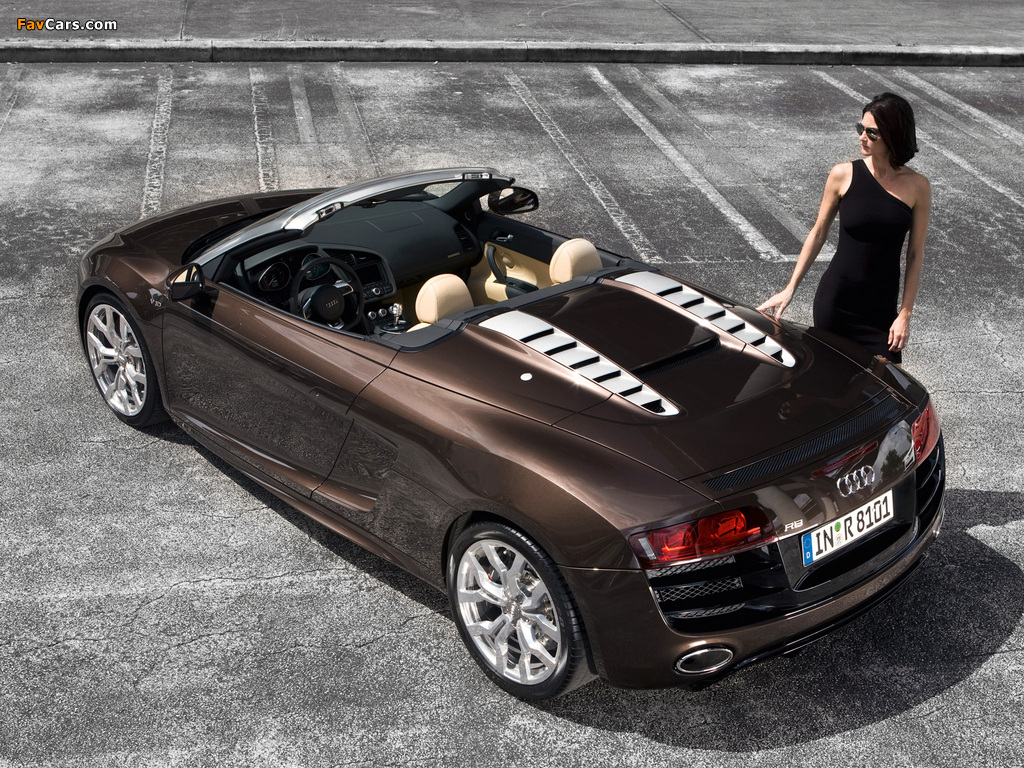 Audi R8 V10 Spyder 2009 wallpapers (1024 x 768)