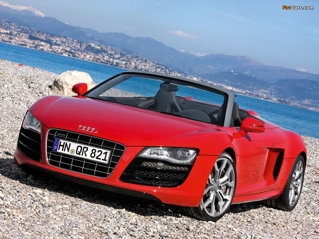 Audi R8 V10 Spyder 2009 wallpapers (1024 x 768)