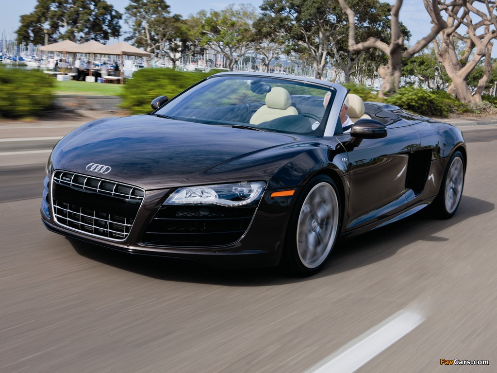 Audi R8 V10 Spyder US-spec 2010 images (1024 x 768)