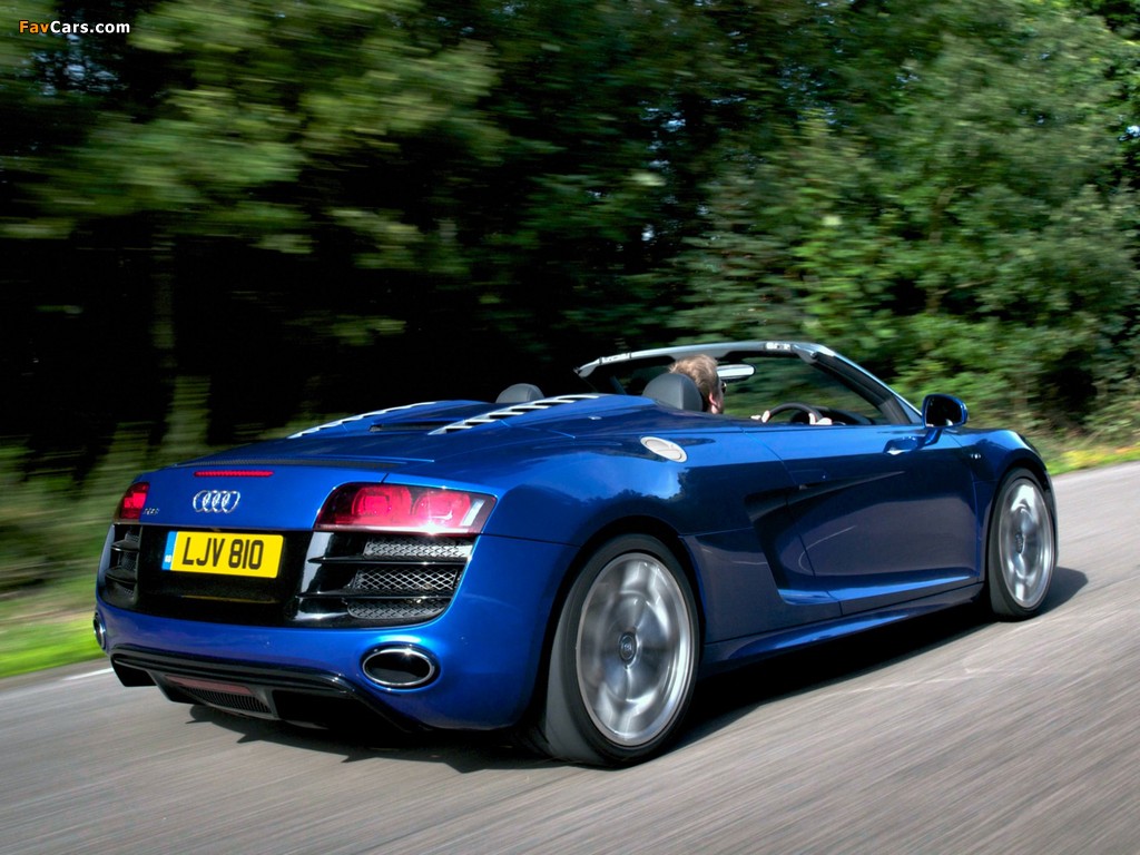 Audi R8 V10 Spyder UK-spec 2010 images (1024 x 768)