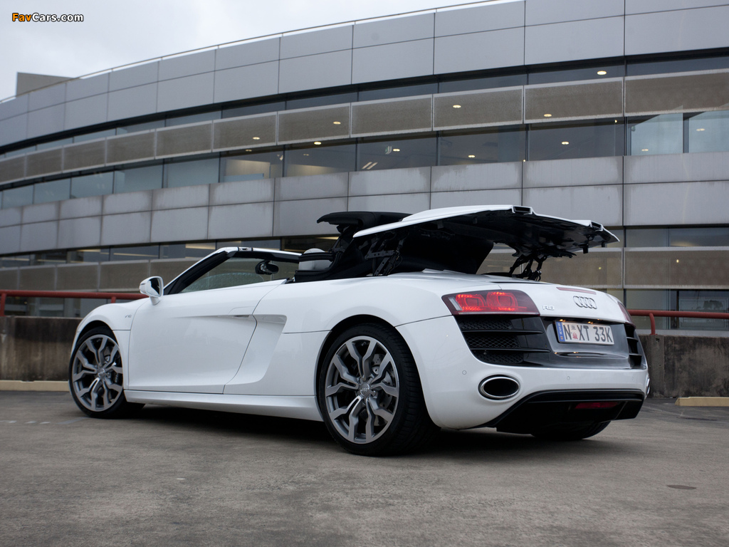 Audi R8 V10 Spyder AU-spec 2010–12 pictures (1024 x 768)