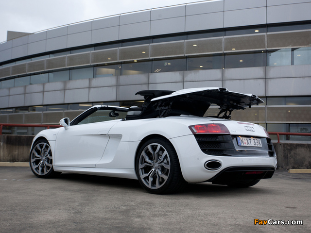 Audi R8 V10 Spyder AU-spec 2010–12 pictures (640 x 480)