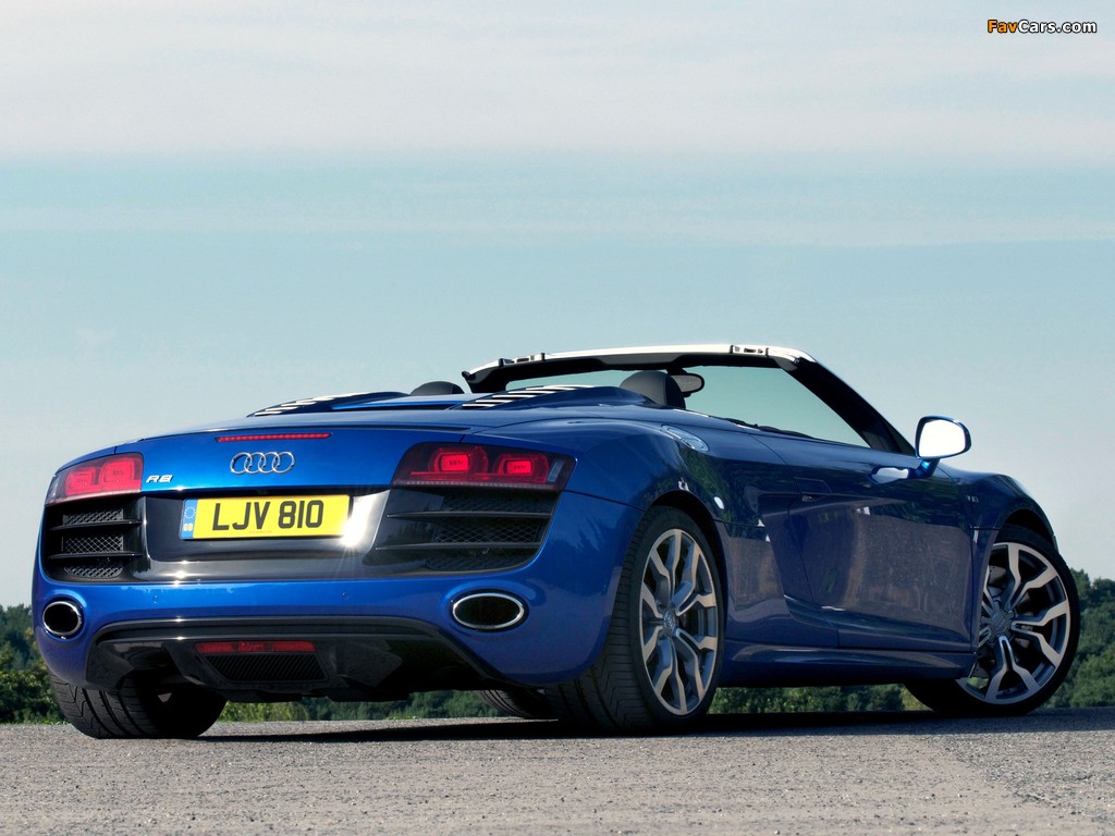 Audi R8 V10 Spyder UK-spec 2010 pictures (1024 x 768)