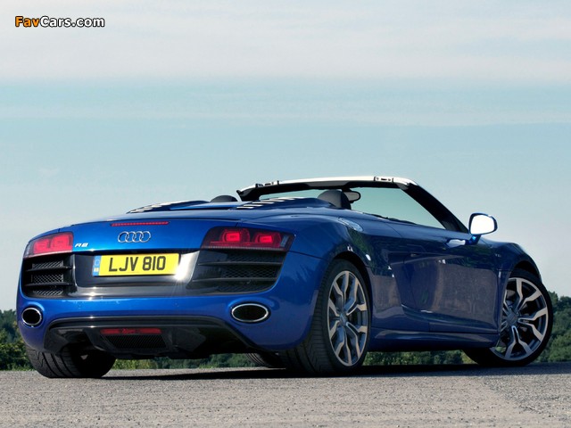 Audi R8 V10 Spyder UK-spec 2010 pictures (640 x 480)