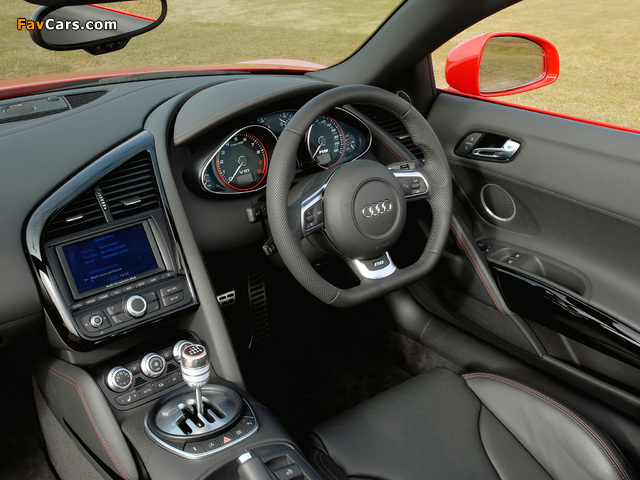 Audi R8 V10 Spyder UK-spec 2010 pictures (640 x 480)