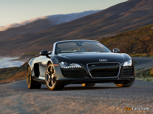 Audi R8 Spyder US-spec 2010 wallpapers (640 x 480)