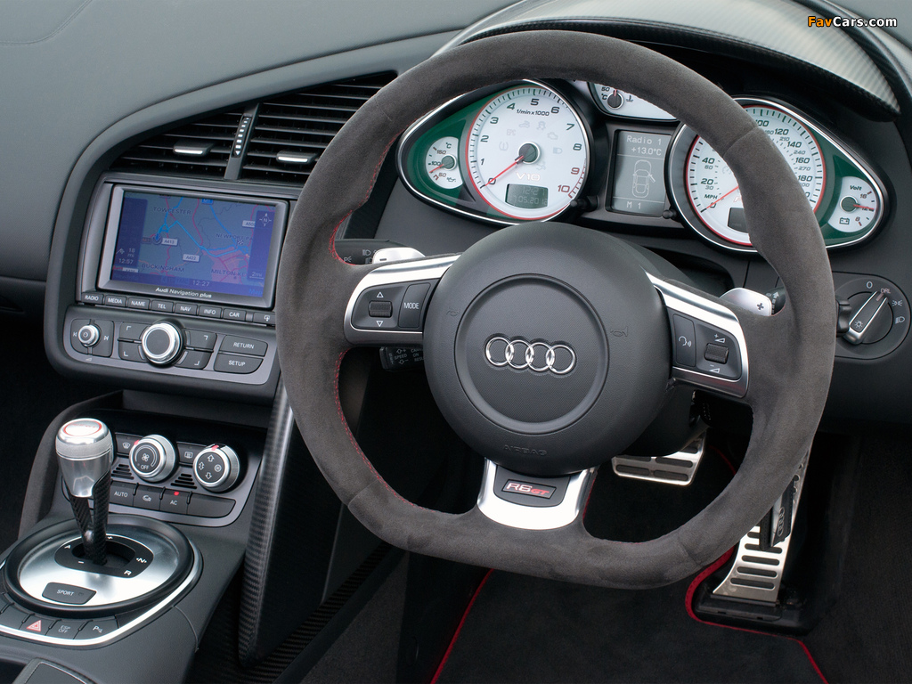Audi R8 GT Spyder UK-spec 2011–12 wallpapers (1024 x 768)