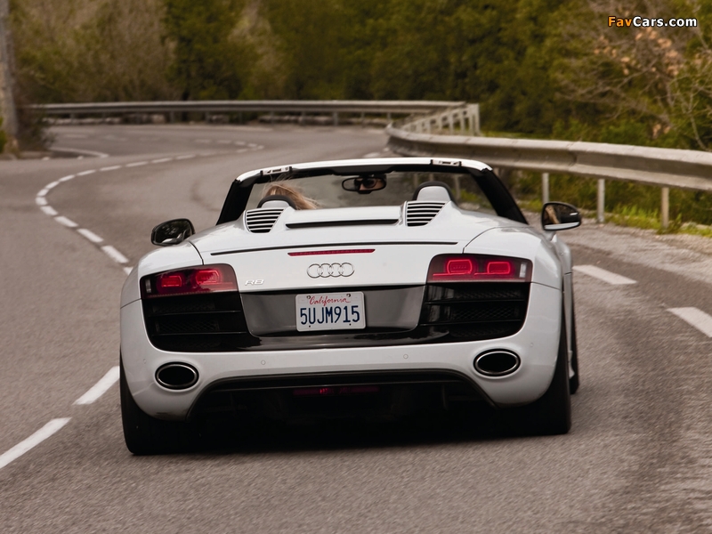 Audi R8 GT Spyder US-spec 2011–12 wallpapers (800 x 600)