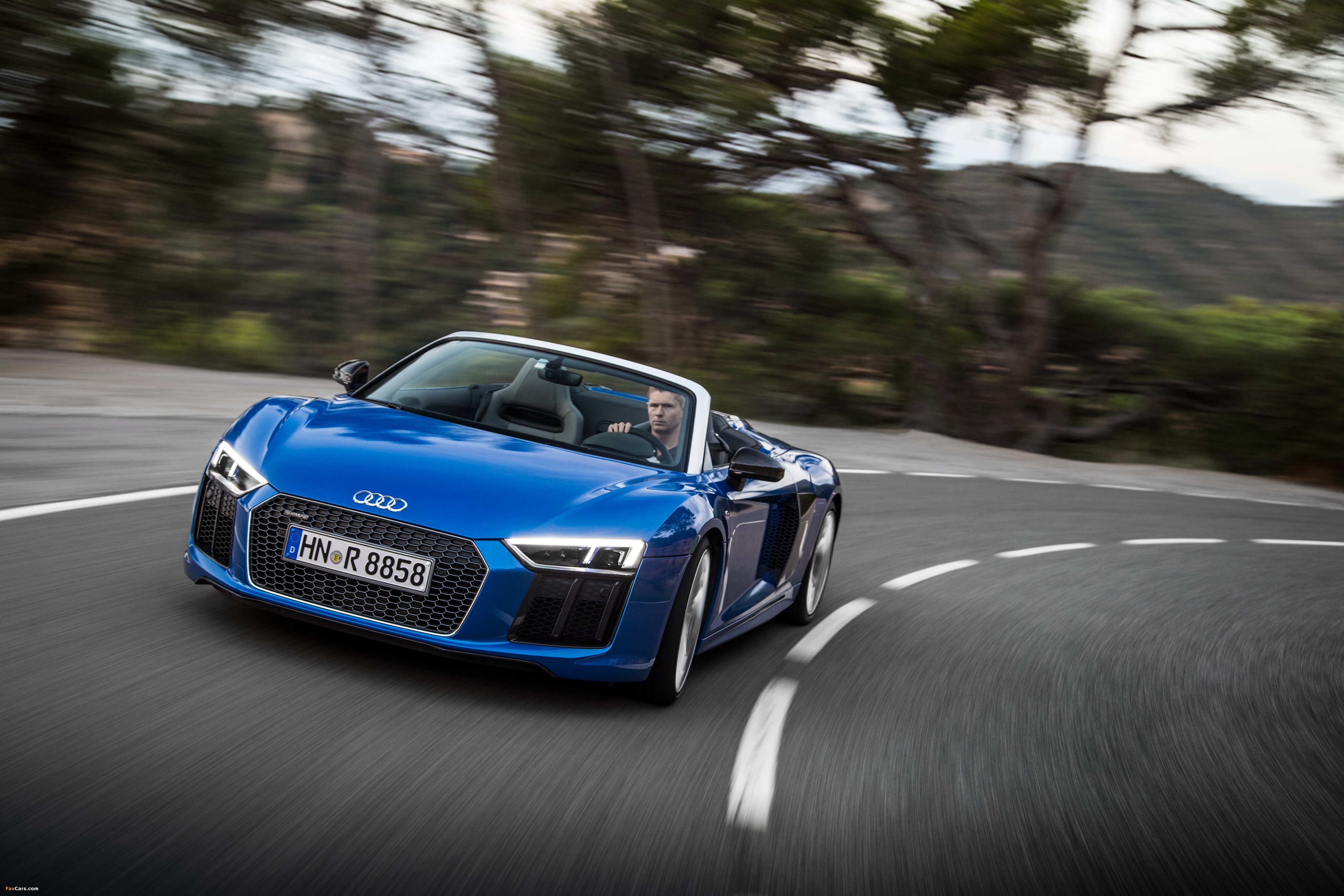 Audi R8 Spyder V10 2016 wallpapers (4096 x 2731)