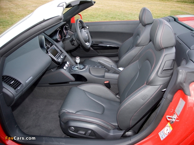 Images of Audi R8 V10 Spyder UK-spec 2010 (640 x 480)