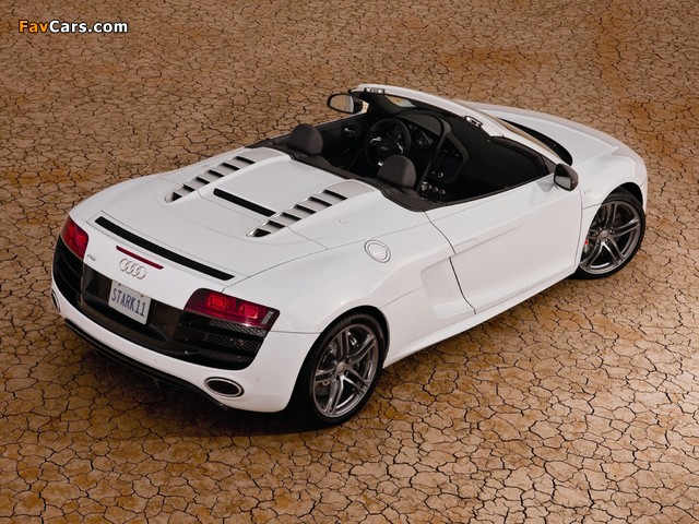 Images of Audi R8 V10 Spyder US-spec 2010 (640 x 480)