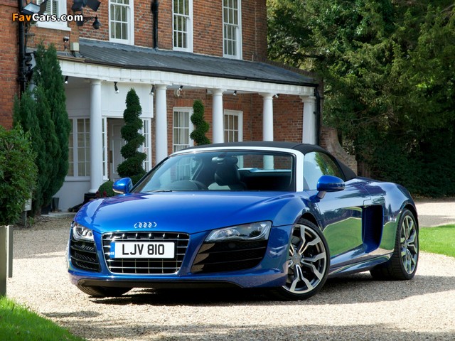 Photos of Audi R8 V10 Spyder UK-spec 2010 (640 x 480)