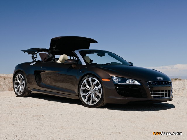 Photos of Audi R8 V10 Spyder US-spec 2010 (640 x 480)