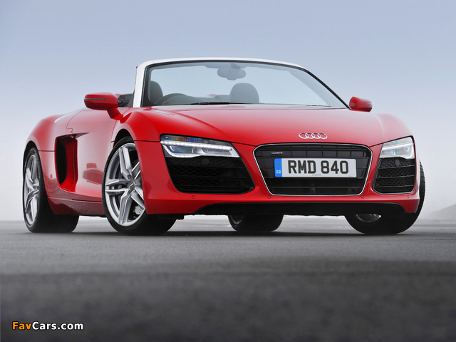 Photos of Audi R8 Spyder UK-spec 2013 (640 x 480)