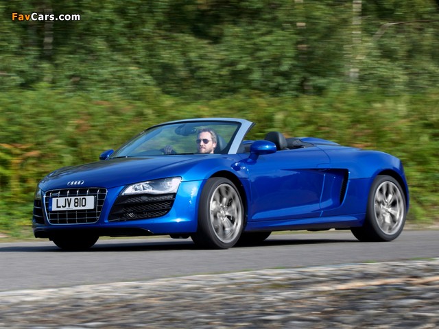 Pictures of Audi R8 V10 Spyder UK-spec 2010 (640 x 480)