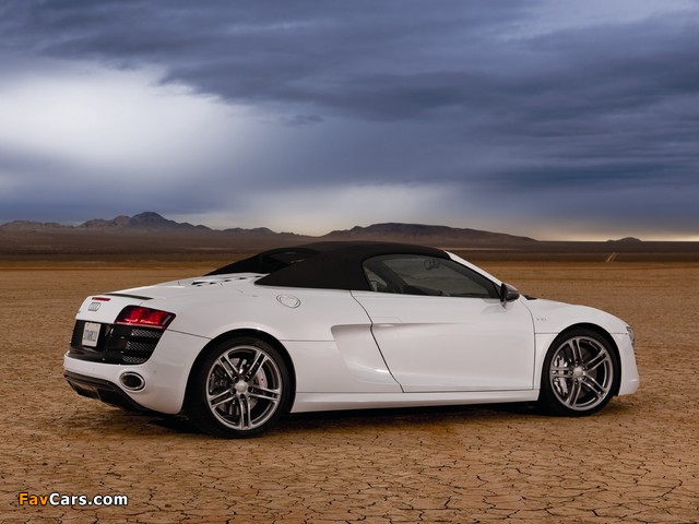 Pictures of Audi R8 V10 Spyder US-spec 2010 (640 x 480)