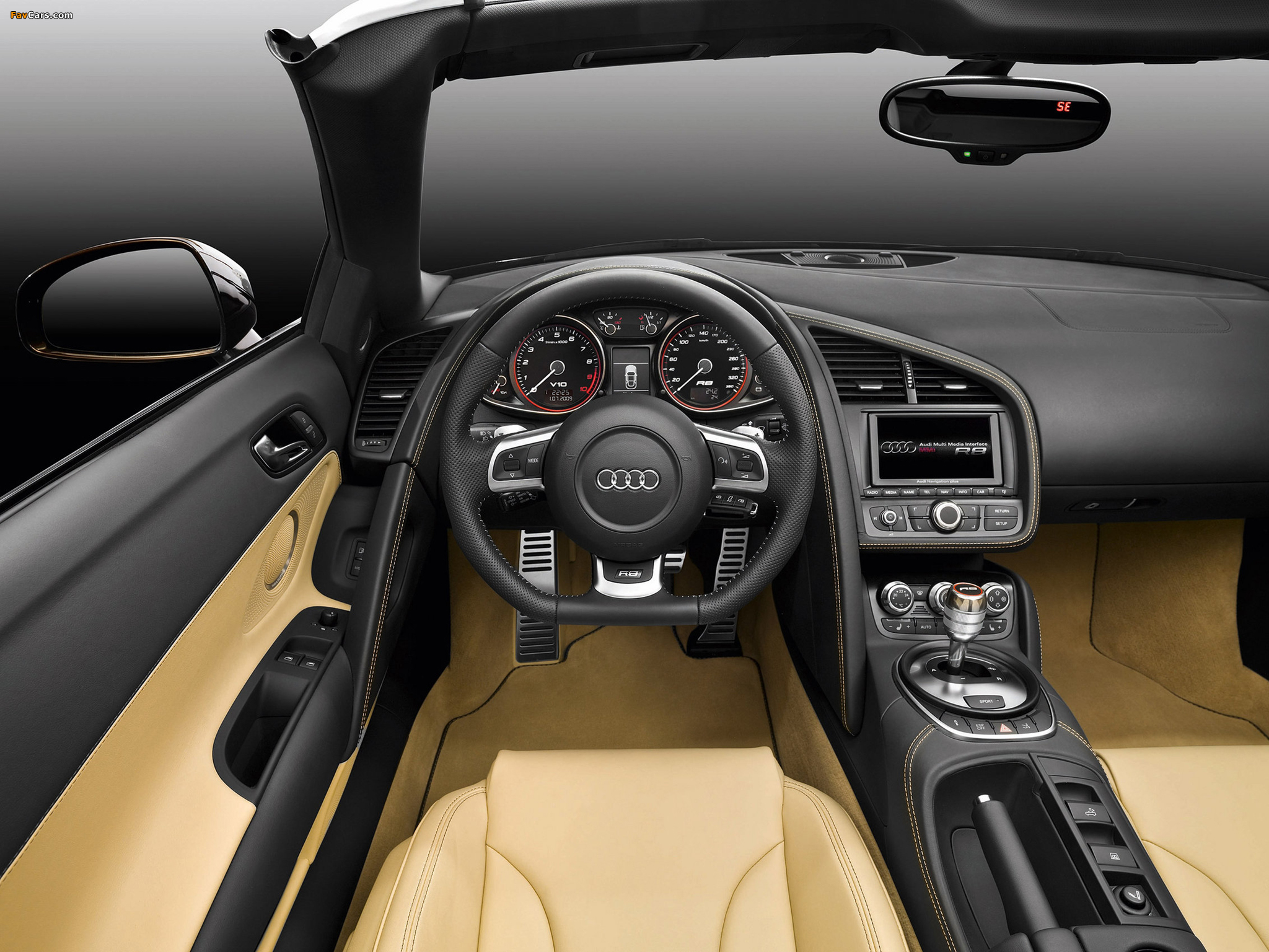Audi R8 V10 Spyder 2009 wallpapers (2048 x 1536)