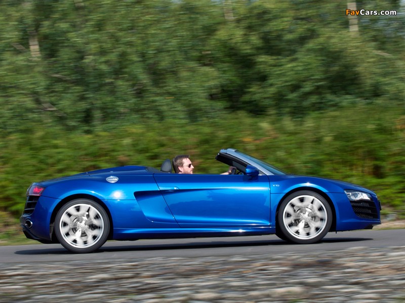 Audi R8 V10 Spyder UK-spec 2010 wallpapers (800 x 600)