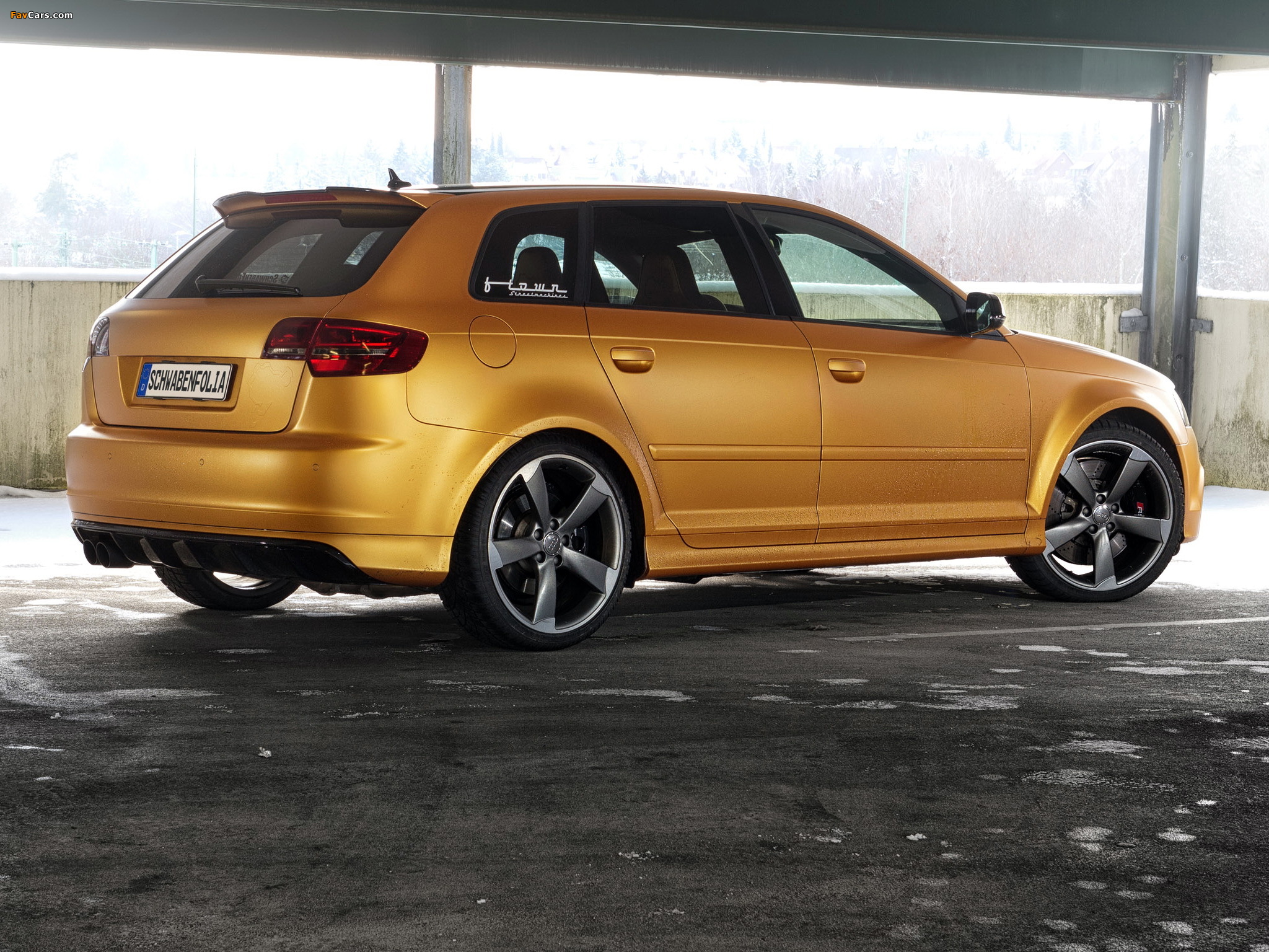 Schwabenfolia Audi RS3 Sportback Gold Orange (8PA) 2013 wallpapers (2048 x 1536)